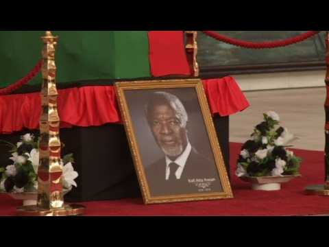 Ghana's public says farewell to Kofi Annan