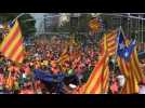 Catalan separatists put on show of strength on Barcelona streets