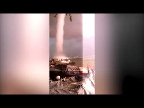 Massive tornado strikes Crimean coast