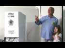 Center-left candidate Ciro Gomes votes in Brazil elections
