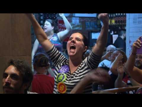 Anti-Bolsonaro voters celebrate second round in Brazil