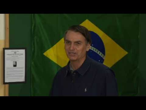 Far-right candidate Bolsonaro votes in Brazil elections