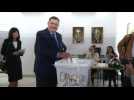 Bosnian Serb leader Milorad Dodik votes in general election