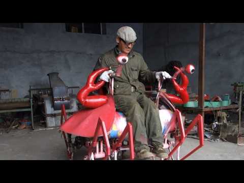 Chinese Farmer builds crab-shaped vehicle, astounding your inner child