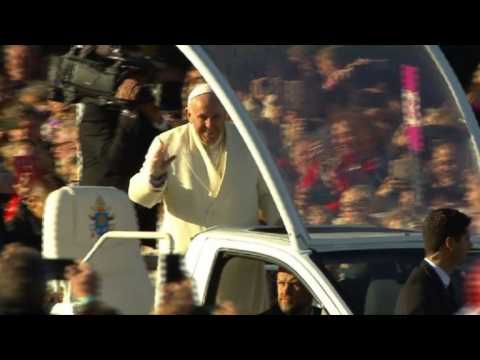 Pope Francis arrives in Kaunas on Lithuania visit