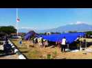 People camp outside after Indonesian tsunami - Label : AFPTV - First images - Category : News