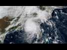 Satellite images showing Hurricane Michael making landfall