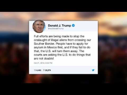 Trump says 'full efforts' under way to stop migrant caravan