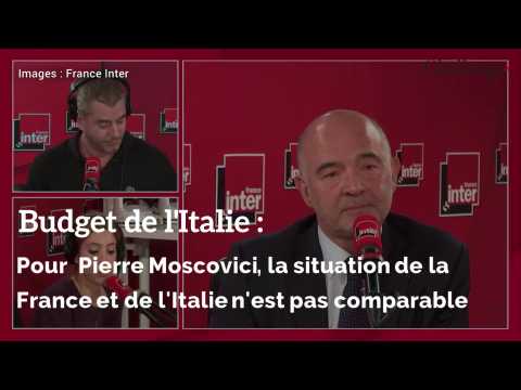 Budget de l'Italie : Pour Pierre Moscovici, la situation de la France et de l'Italie n'est pas comparable