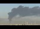 Smoke over Khan Yunis, seen from Rafah - Label : AFPTV - First images - Category : News