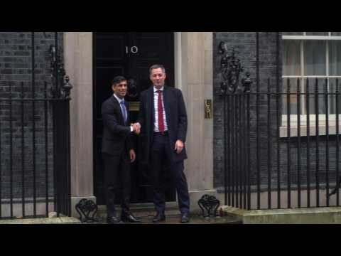 Belgian PM arrives at Downing Street for talks with UK counterpart