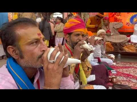 Indian devotees gather in Ayodhya for controversial Hindu temple consecration