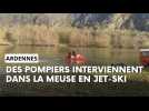 Une voiture tombe dans la Meuse, les pompiers interviennent en jet-ski
