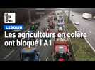 LESQUIN : les agriculteurs en colère ont bloqué l'A1