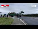 VIDEO. A Sées, les tracteurs partent bloquer l'A28