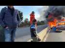 Une caravane a été incendiée au niveau de l'autoroute à Narbonne