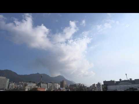 Timelapse of forest fire smoke rising over Bogota