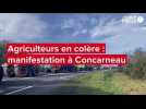 VIDEO. Agriculteurs en colère : l'échangeur de Coat Conq à Concarneau bloqué par les tracteurs