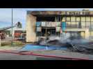 Farmers' protest: fire at an agricultural welfare centre in Narbonne