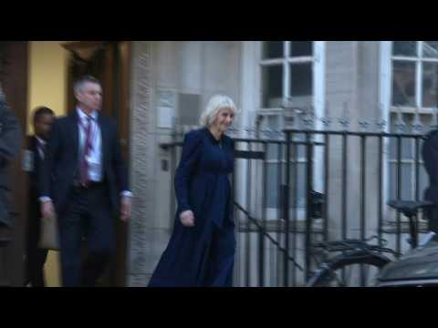 Queen Camilla leaves hospital after visiting King Charles