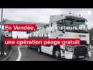 VIDÉO. En Vendée, les agriculteurs en colère optent pour une opération péage gratuit