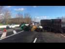 Blocage de l'A61 par les agriculteurs en colère