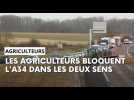 Ardennes: les agriculteurs bloquent l'A34 dans les deux sens