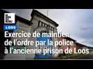 Exercice de maintien de l'ordre de la police du département à l'ancienne prison de Loos