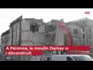 Début du chantier de déconstruction du moulin Damay à Péronne