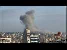 Smoke rises after airstrikes on Rafah