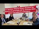 Le recteur Pierre Moya dessinent les moyens et priorités de la rentrée 2024 pour l'académie d'Amiens