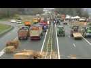Road blockades in Agen, south-west France, as farmers protest