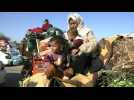 Gaza: des Palestiniens fuient la ville de Khan Younès