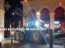 Action nocturne des agriculteurs à Castres