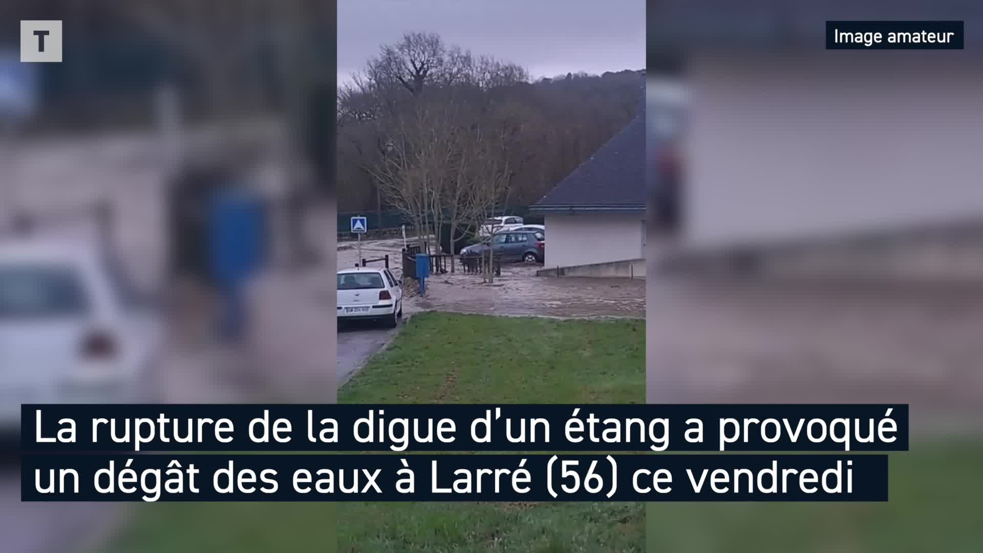 L'eau d'un étang se déverse à Larré : « J'ai vu l'eau monter et la baie vitrée a explosé » [Vidéo]