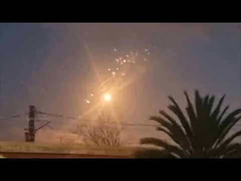 Israel iron dome intercepts dozens of Hezbollah rockets