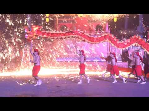In Beijing, a fire dragon dance to celebrate the Lunar New Year