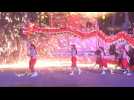 In Beijing, a fire dragon dance to celebrate the Lunar New Year