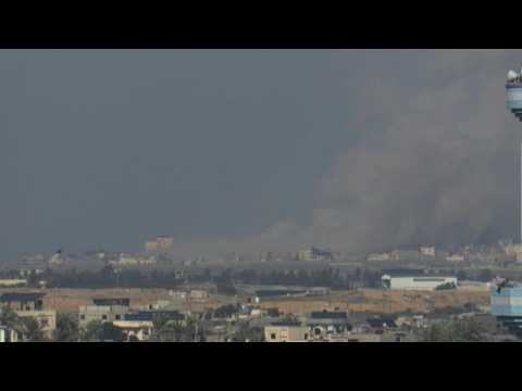 Smoke over Khan Yunis after Israeli strike