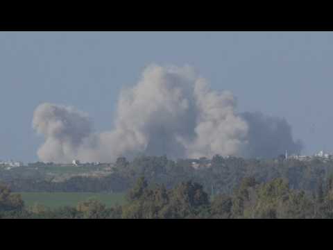 Clouds of smoke over southern Gaza