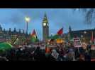 Hundreds protest outside UK parliament demanding Gaza ceasefire