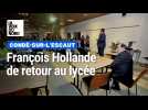 François Hollande en visite au lycée du pays de Condé