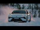 Lotus Emeya in Akoya White Driving Video in Cold Weather
