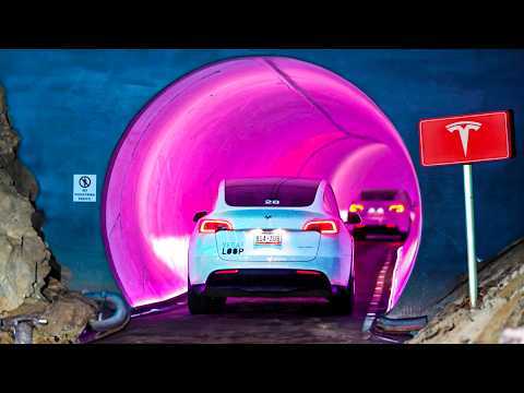 Test du MÉTRO d’Elon Musk, le Tesla LOOP, pas vraiment à 1200 km/h...