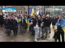 VIDÉO. Au Mans, l'hymne de l'Ukraine, chanté par les manifestants, résonne place de la République