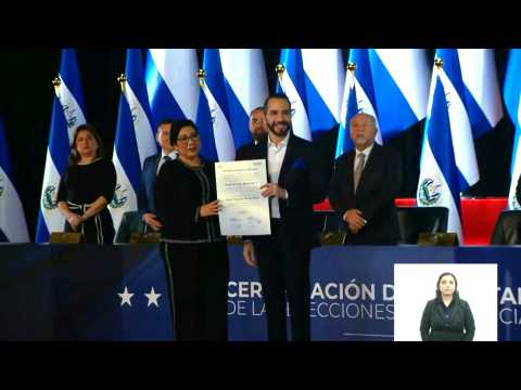 Bukele receives credentials as re-elected president of El Salvador
