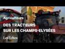 Les Champs-Elysées investis par des agriculteurs venus en tracteurs