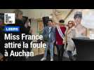Miss France attire la foule dans la galerie d'Auchan Leers