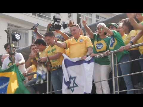 Brazil's ex-president Bolsonaro greets crowds at rally in Sao Paulo