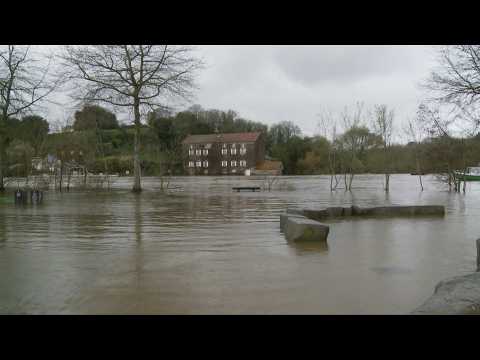 Flood warnings in place as water levels rise in Brittany, western France